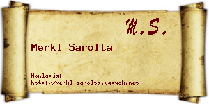 Merkl Sarolta névjegykártya